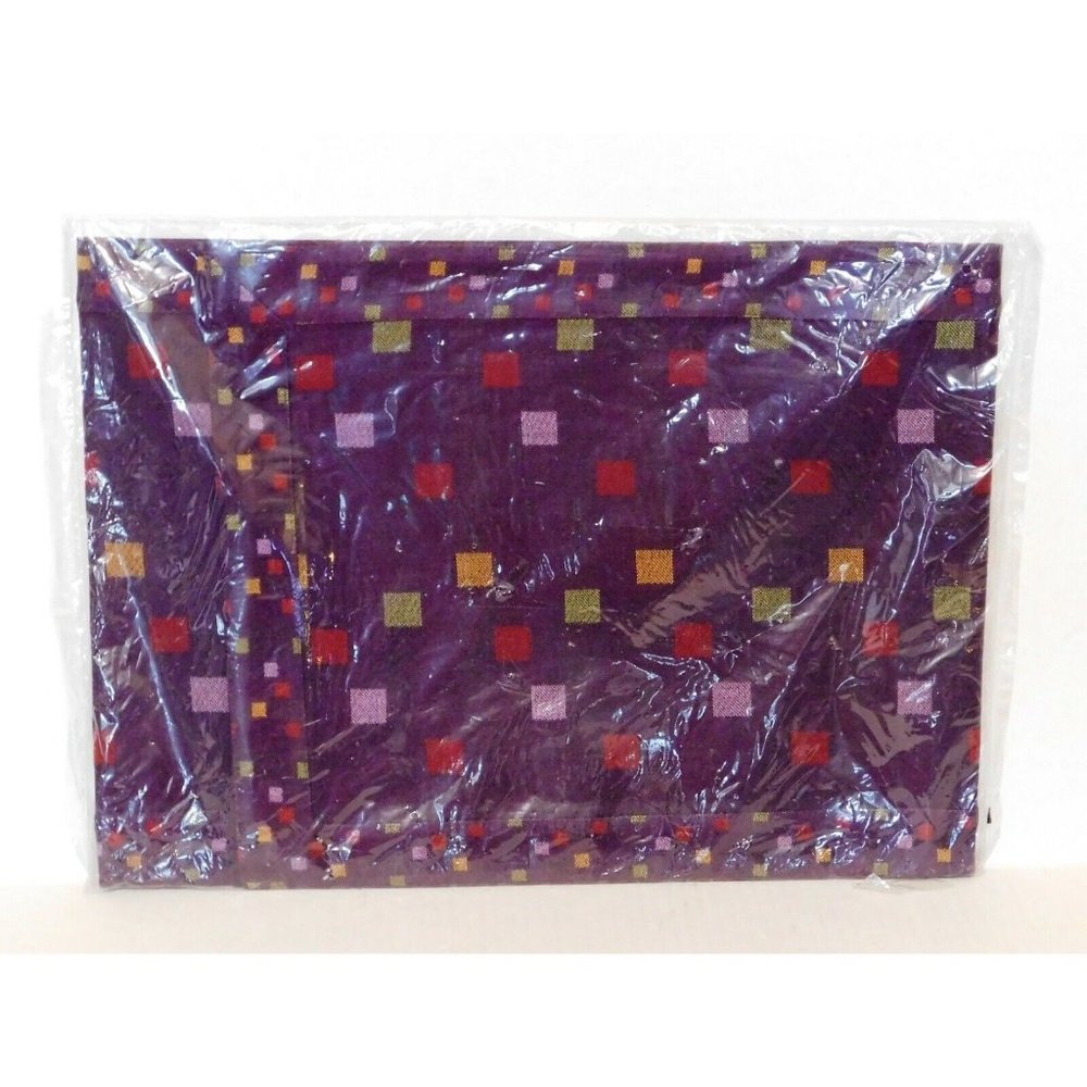Pampered Chef Tiles Table Runner Reversible Dark Purple 2169 NEW Sealed